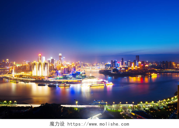 重庆的夜晚城市景观城市景观和重庆夜景